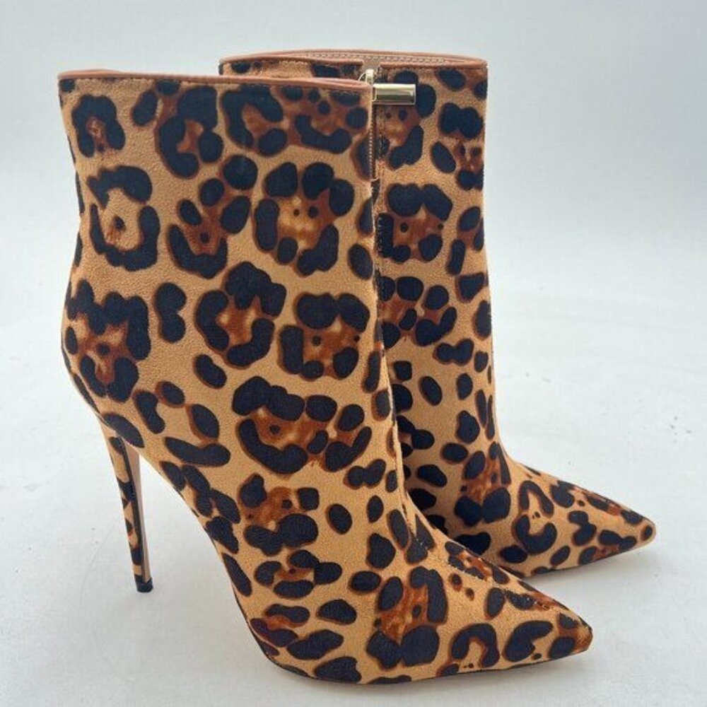 Women Pointed Toe Stiletto Ankle Boots High Heeled Winter Booties